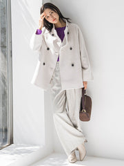 プレミアムウールカシミヤショートコート