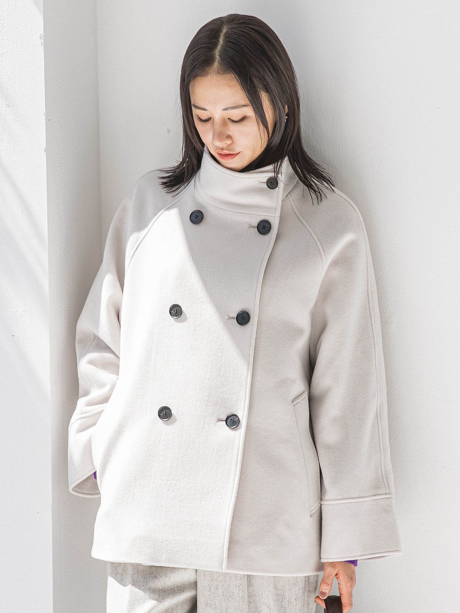 プレミアムウールカシミヤショートコート