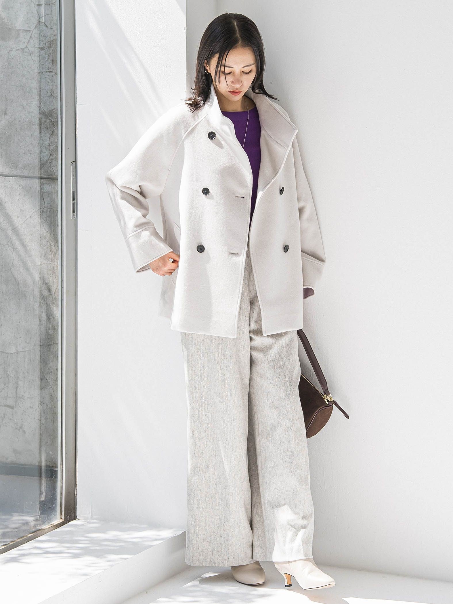 プレミアムウールカシミヤショートコート