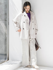 プレミアムウールカシミヤショートコート