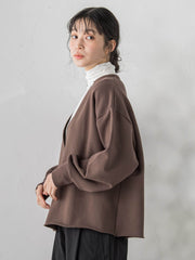 裏毛Vネックカットソー≪手洗い可能≫