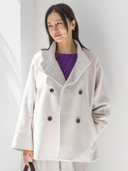 プレミアムウールカシミヤショートコート