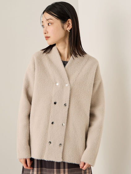 フェレットタッチWニットジャケット≪手洗い可能≫