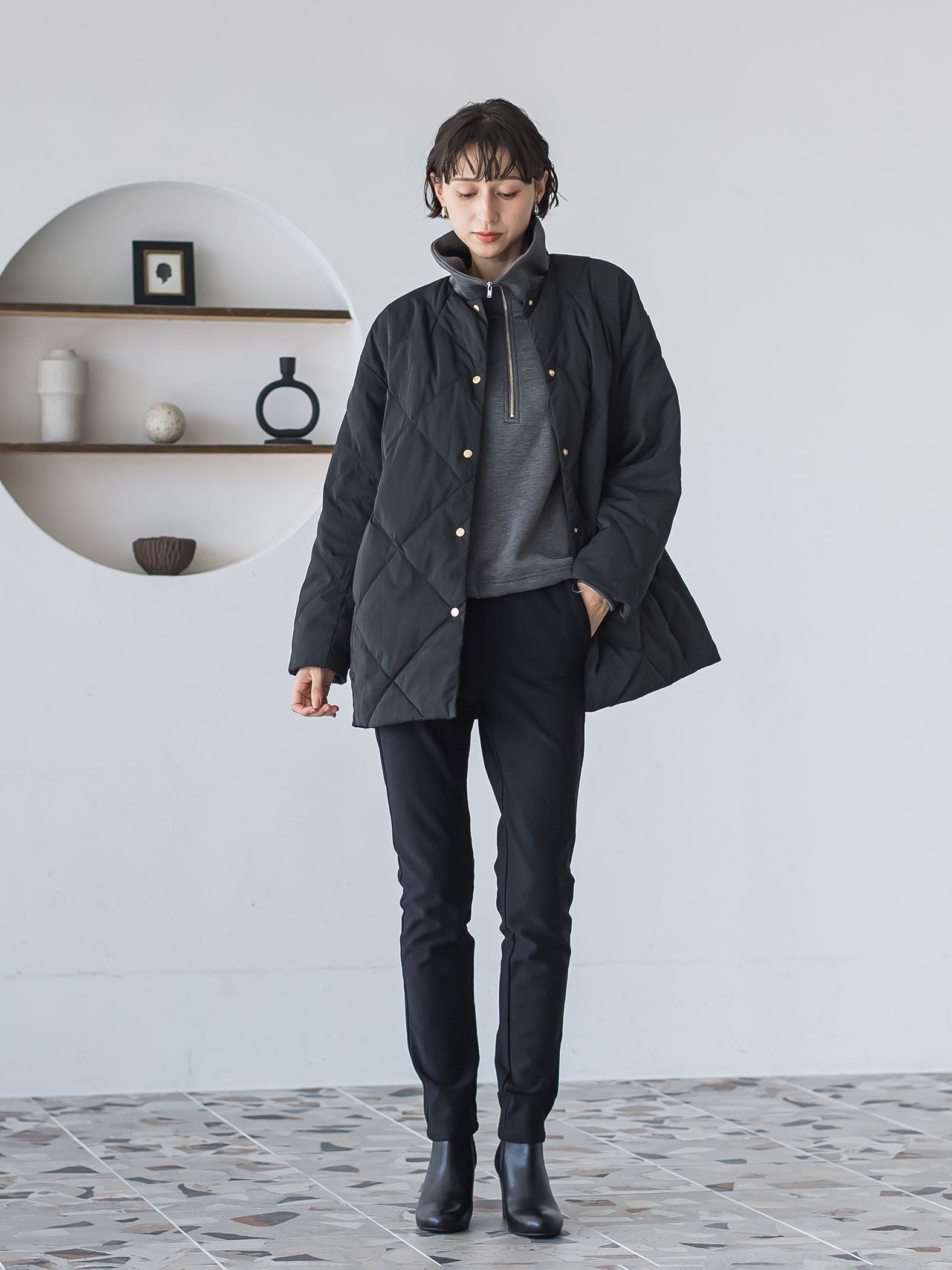 【WEB限定】裏起毛ジッププルオーバー