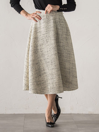 モノトーンツイードスカート