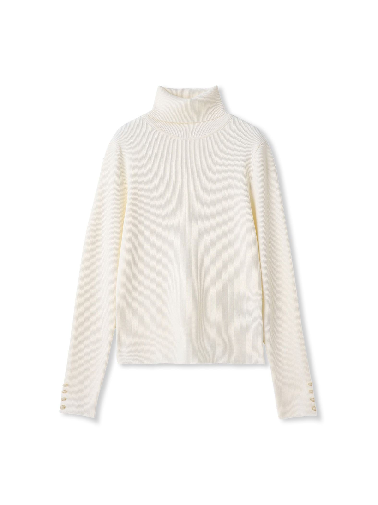 リブタートルニットプルオーバー≪手洗い可能≫