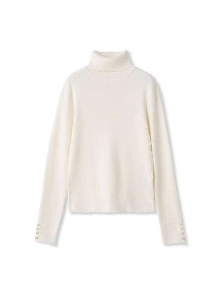 リブタートルニットプルオーバー≪手洗い可能≫