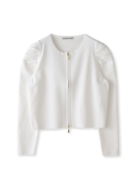 パフスリーブダブルジップブルゾン