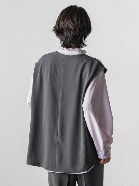 ドレープブロードストレッチブラウス