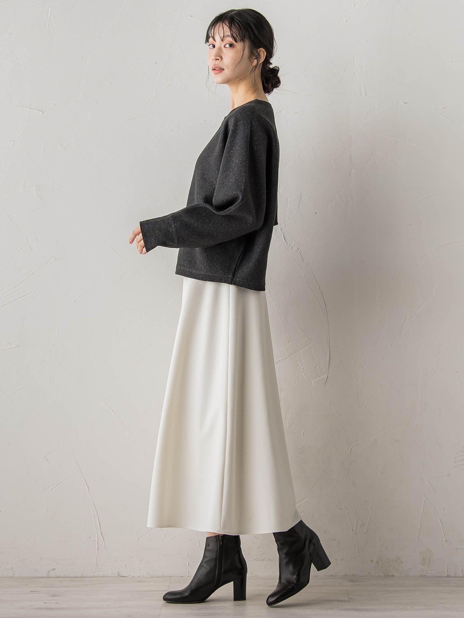 両面起毛ストレッチスカート≪洗濯機で洗える≫