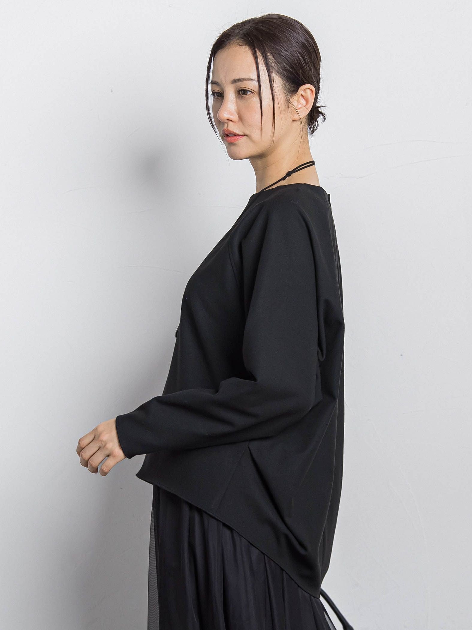 両面起毛ドロップショルダーブラウス≪洗える/セットアップ対応≫