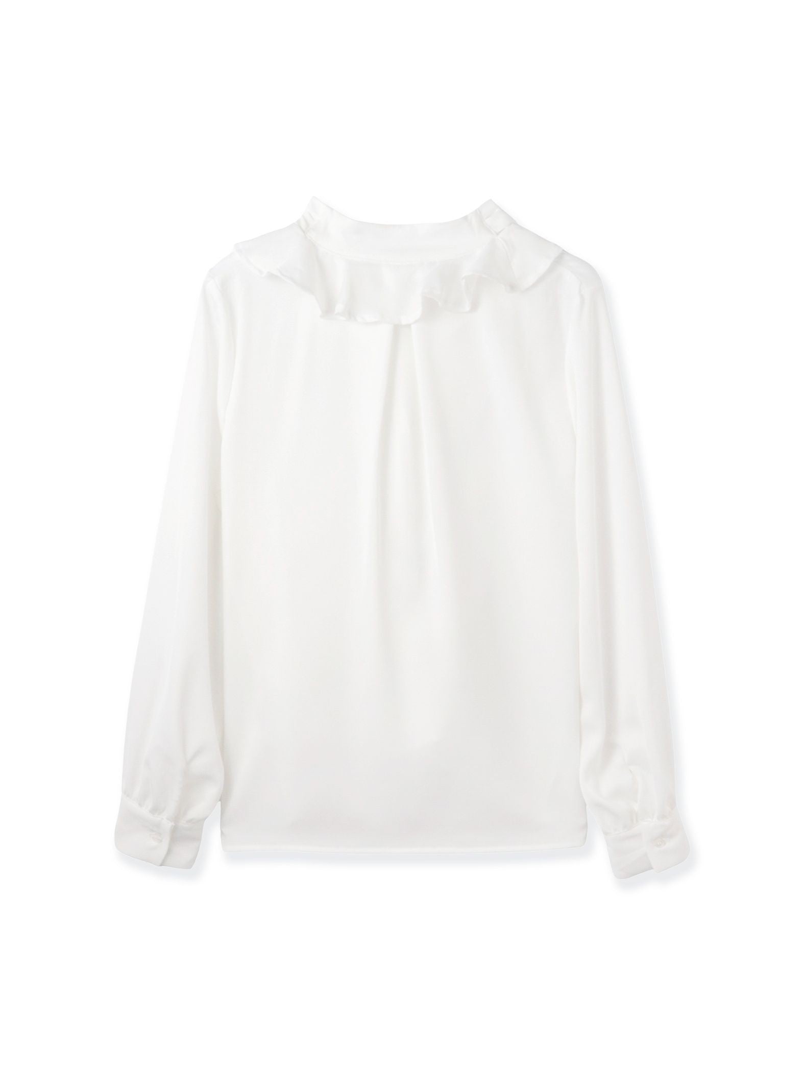 ベネシャンVネックフリルボウタイブラウス