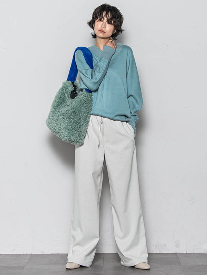 【新色追加】今日の気分で着回せるリバーシブルニット≪手洗い可能≫