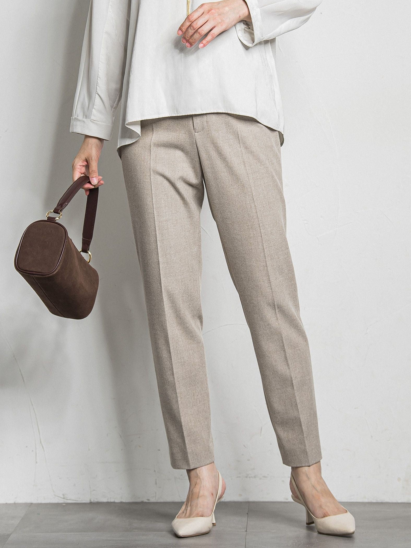 両面起毛テーパードパンツ≪WEB限定13号/洗える/セットアップ対応≫