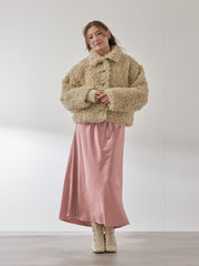 シルキーヘビーサテンスカート≪手洗い可能≫