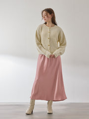 シルキーヘビーサテンスカート≪手洗い可能≫