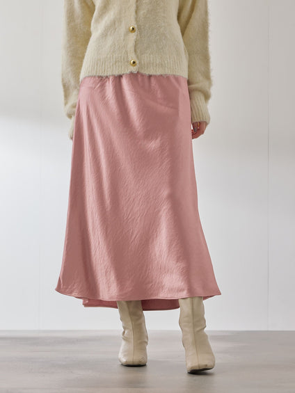 シルキーヘビーサテンスカート≪手洗い可能≫