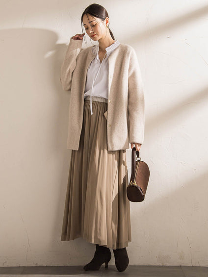 コットンフリルカラーブラウス