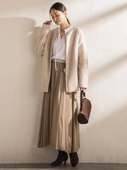 コットンフリルカラーブラウス