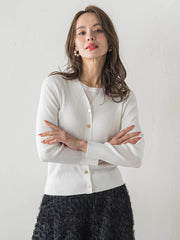 LUCINDAリブニットVカーディガン