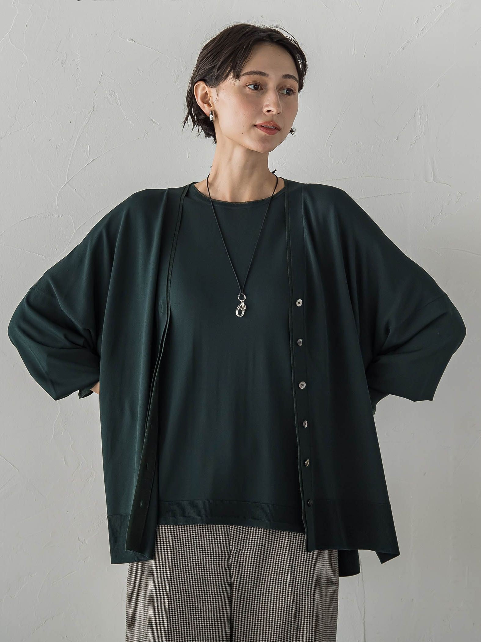 Tシャツニットカーディガン