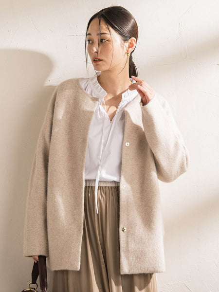 コットンフリルカラーブラウス