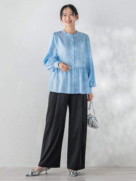 2WAYシアーペプラムシャツ