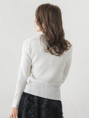 LUCINDAリブニットVカーディガン