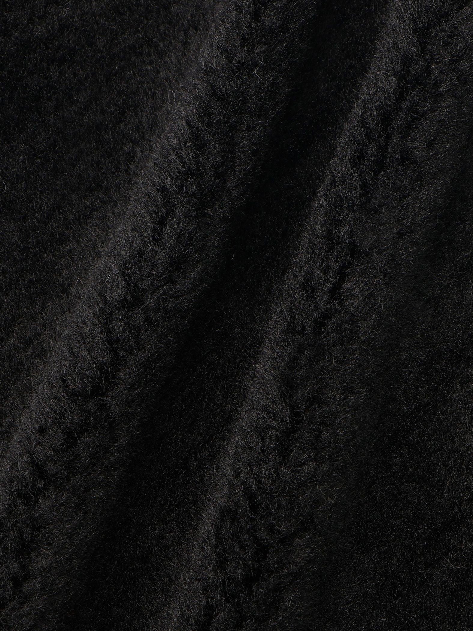 ボア切替ノーカラーミドルコート