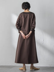 ボートネックドロストヘムスカートセットアップ