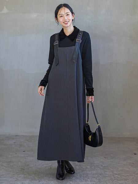 ベロア襟付きニット≪手洗い可能≫