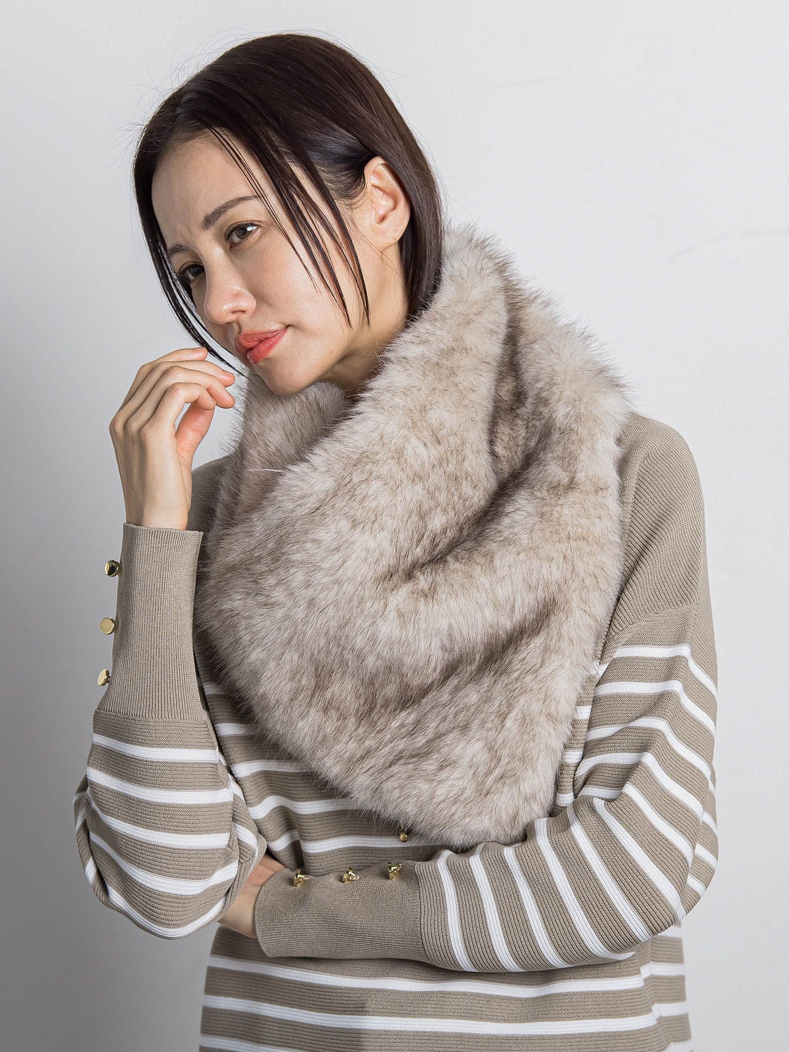 【THROW/スロー】Eco Fur Shawl