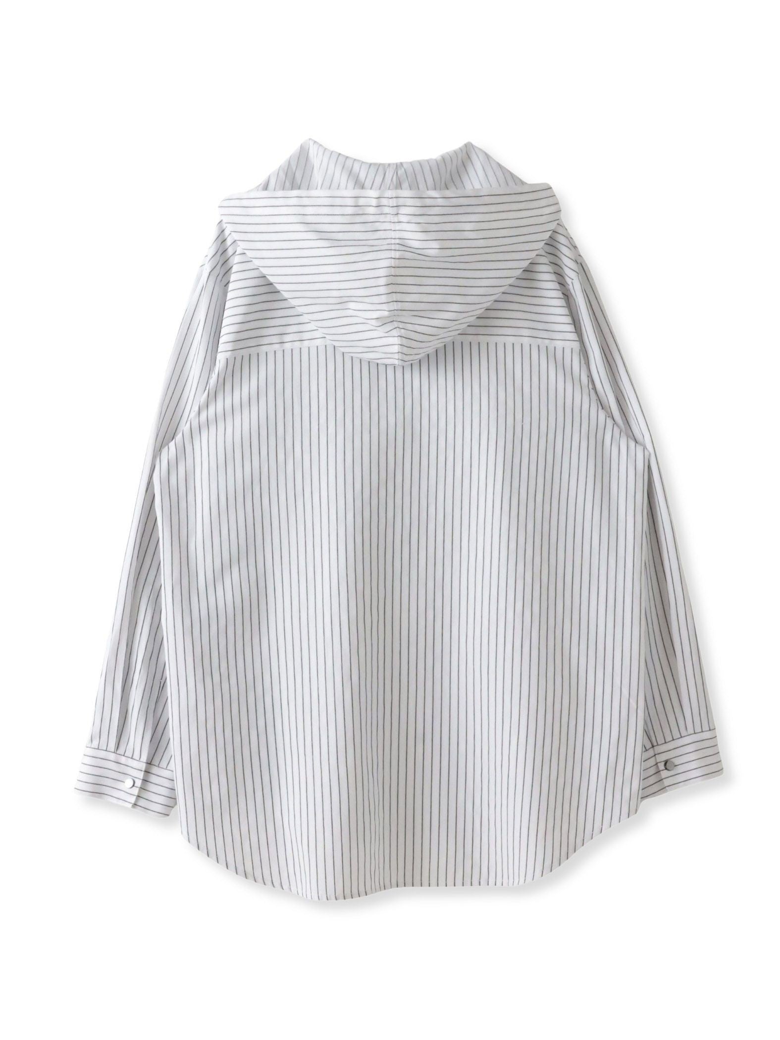 ドビーストライプフードシャツ