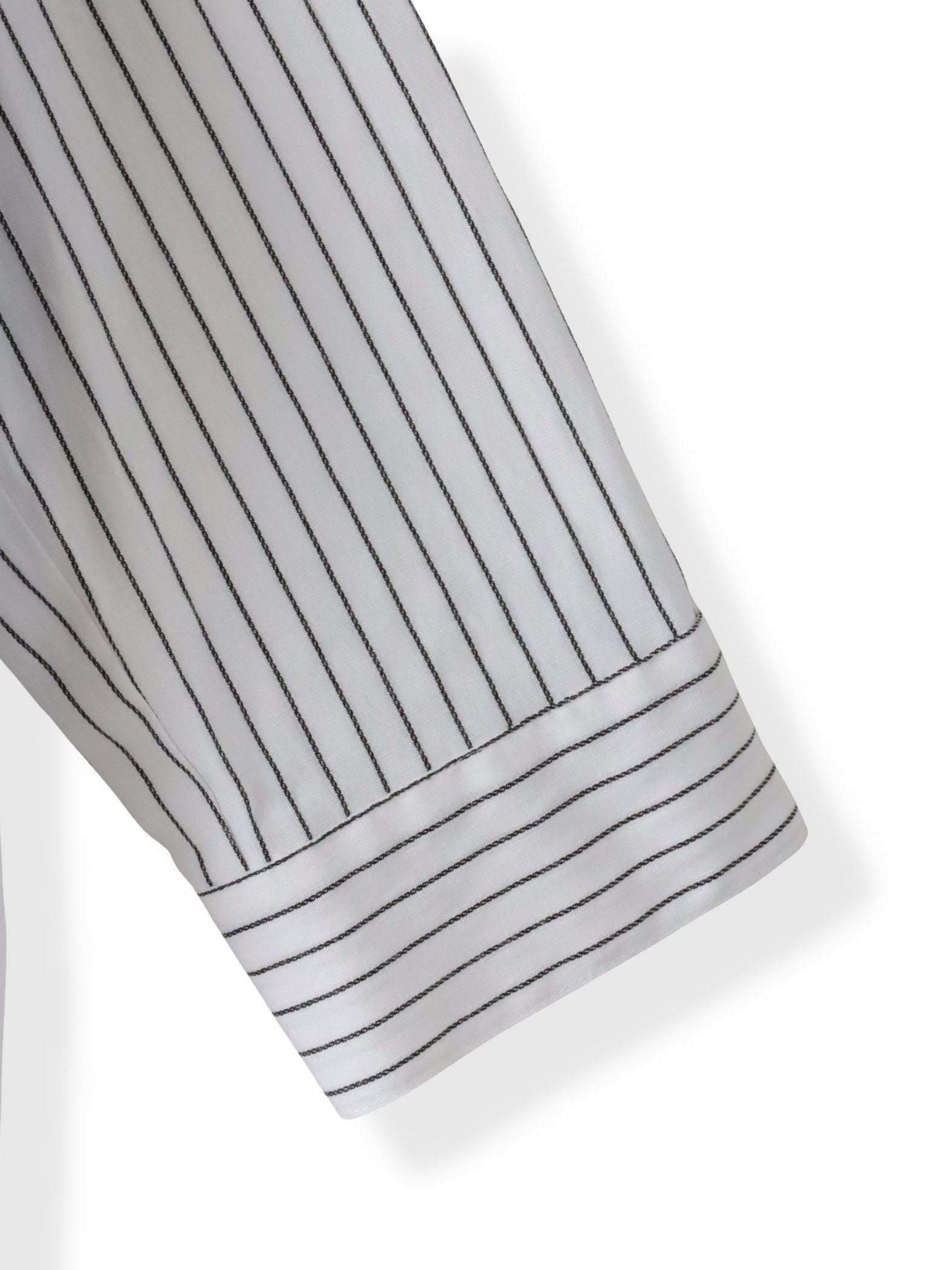 ドビーストライプフードシャツ