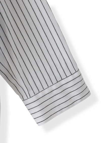 ドビーストライプフードシャツ