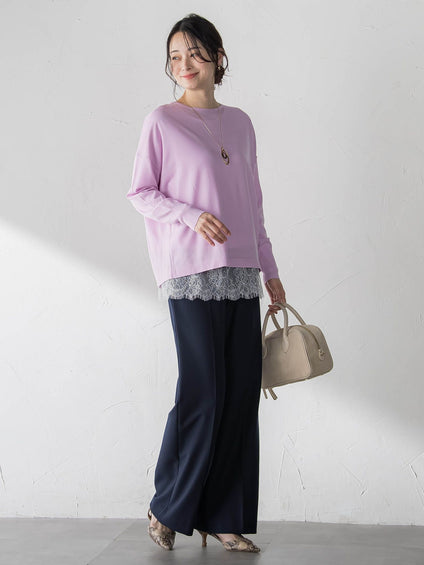 【カタログ掲載】裾レースジョーゼットブラウス