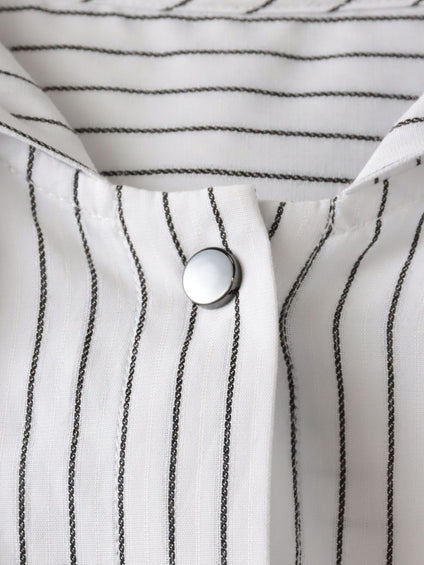 ドビーストライプフードシャツ