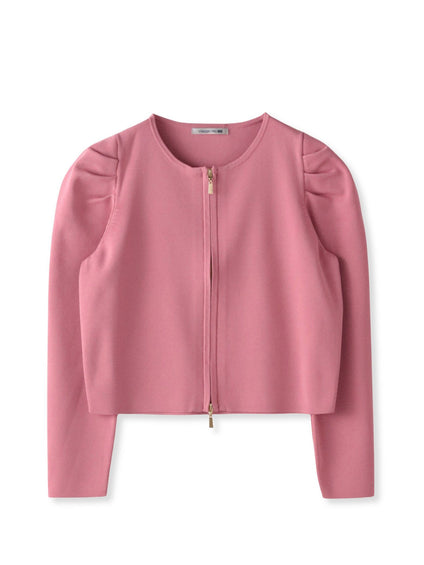 パフスリーブダブルジップブルゾン