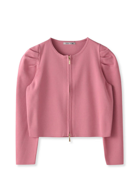 パフスリーブダブルジップブルゾン