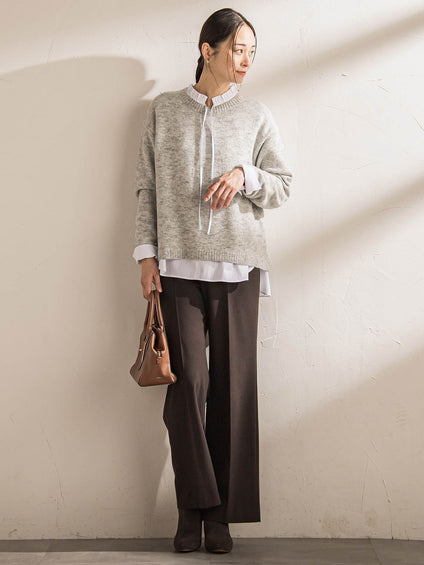 コットンフリルカラーブラウス