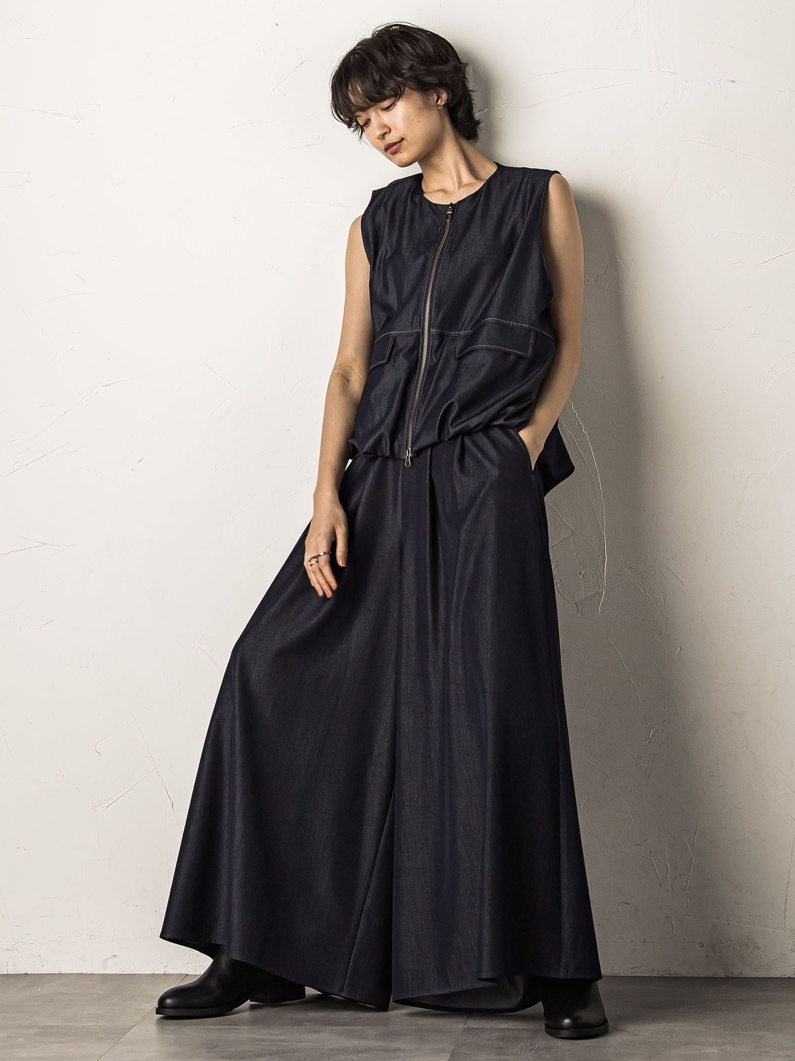 【新色追加】フレアヘムキュロットパンツ≪洗濯機で洗える≫