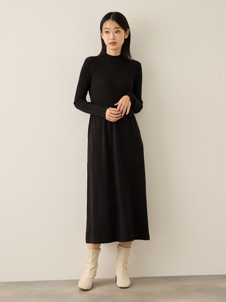 シャギーニットベストアンサンブルワンピース≪手洗い可能≫