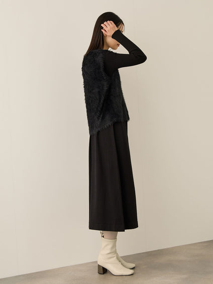 シャギーニットベストアンサンブルワンピース≪手洗い可能≫