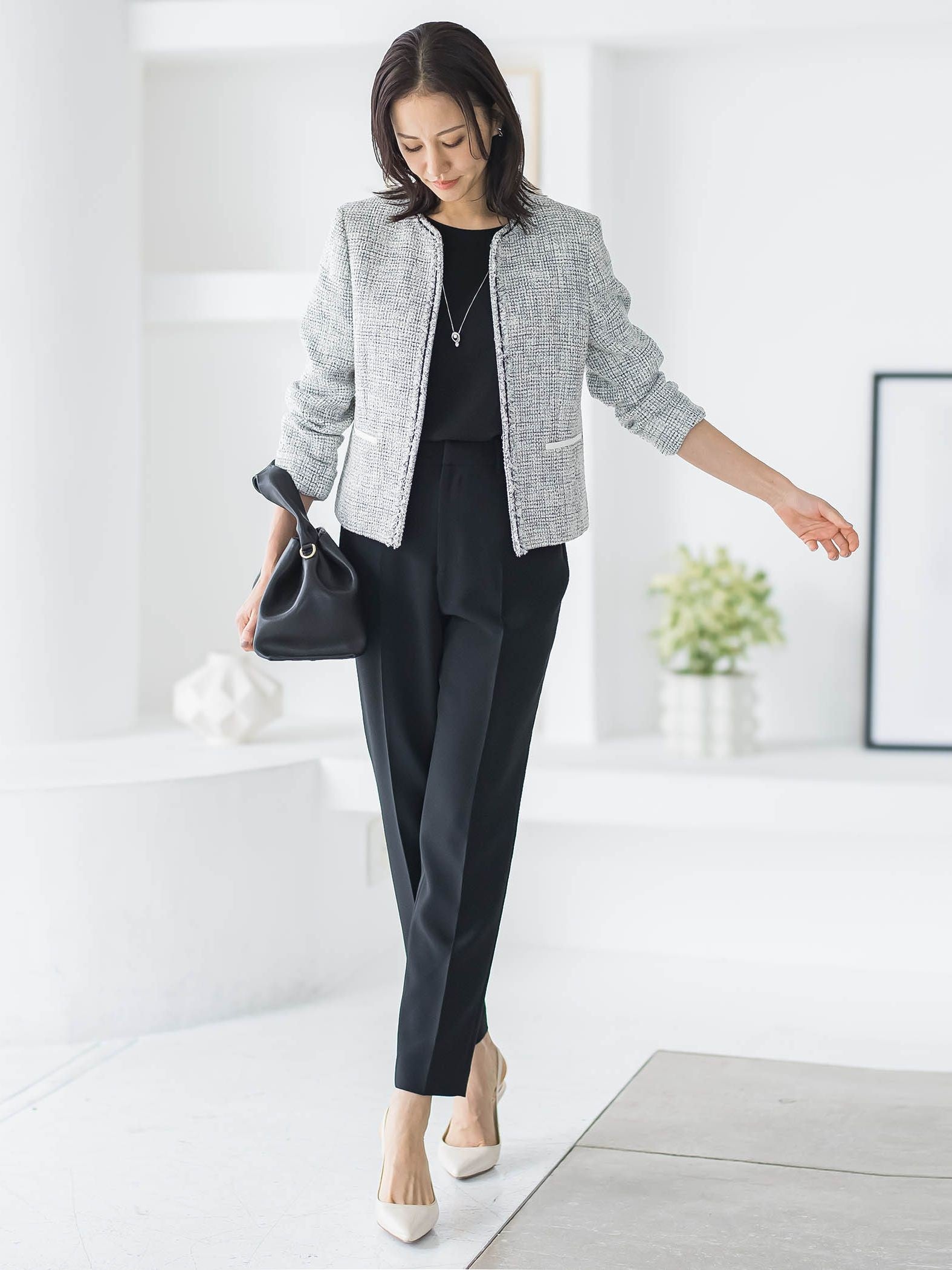 【WEB限定 13号】ストレッチツイードジャケット