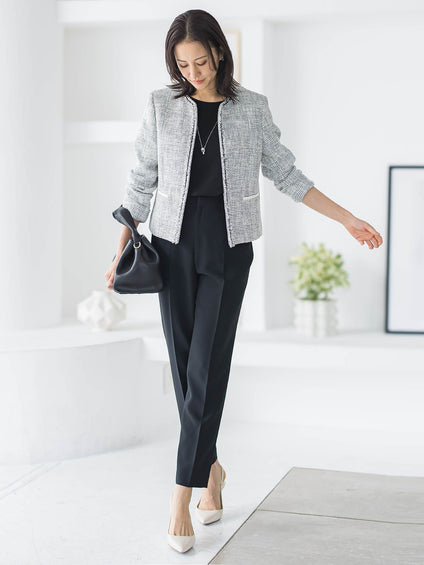 【WEB限定 13号】ストレッチツイードジャケット