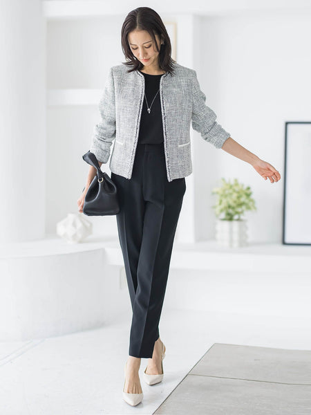 【WEB限定 13号】ストレッチツイードジャケット