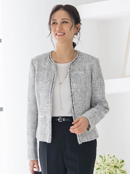 【WEB限定 13号】ストレッチツイードジャケット