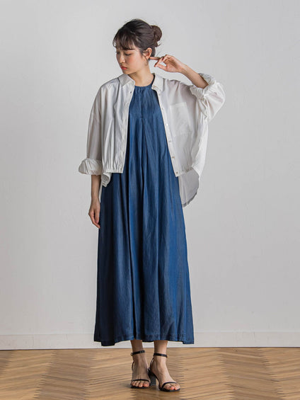 新しいスタイル WEB限定】バイオシルクタックZIPワンピース≪洗濯機で洗える ワンピース