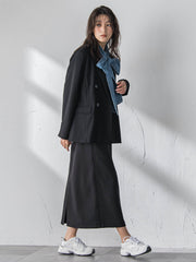 【えらべるSET UP】叶えるダブルブレストジャケット≪手洗い可能≫