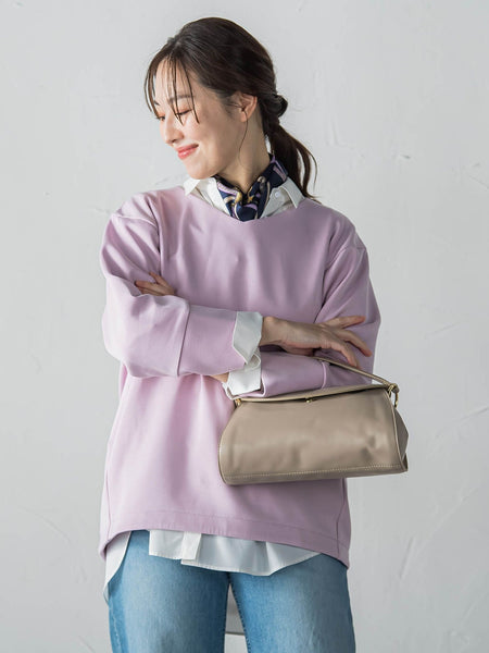 【WEB限定】《暖色美》裏起毛Vネックトップス≪手洗い≫